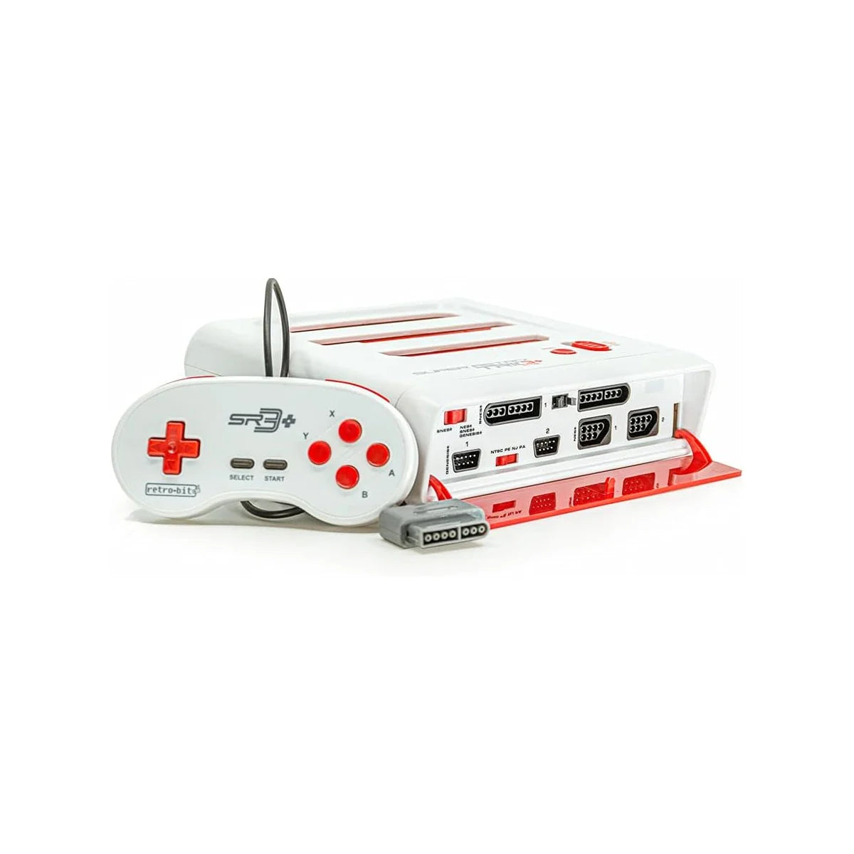 Retro-Bit Super Retro Trio HD Plus 3-in-1 Console – Red & White – alternate view