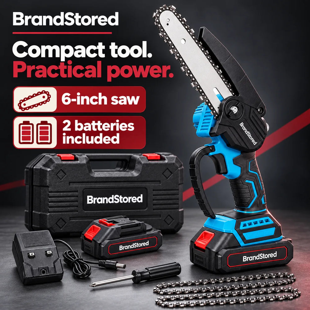 BrandStored 6-inch saw with two batteries included