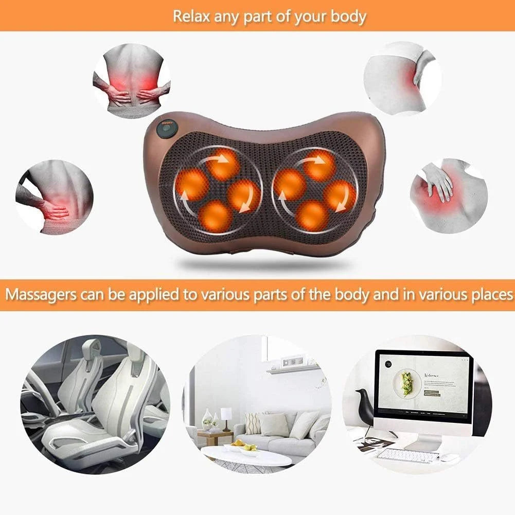 Shiatsu Neck & Shoulder Massage Pillow with Heat – view 2