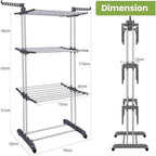 Toworld 4-Tier Folding Clothes Drying Rack