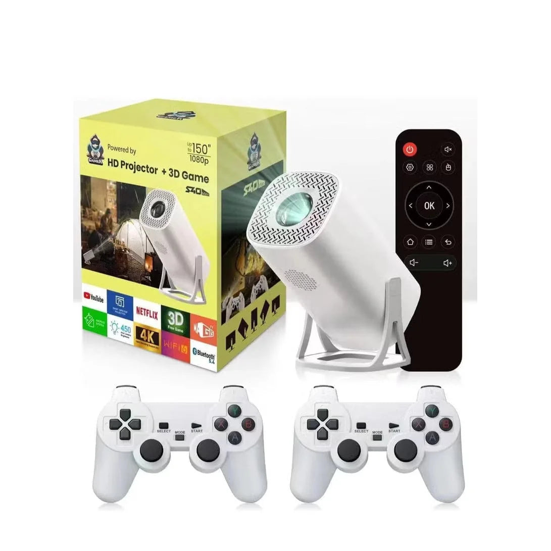 1080p Smart Projector with 2 Wireless Game Controllers