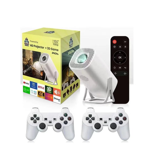 1080p Smart Projector with 2 Wireless Game Controllers