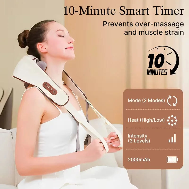 6D Shiatsu Neck & Back Massager with Heat – view 3