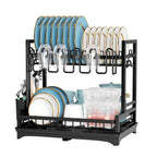 Dish Drying Rack with Drain Tray & Utensil Holder – view 2