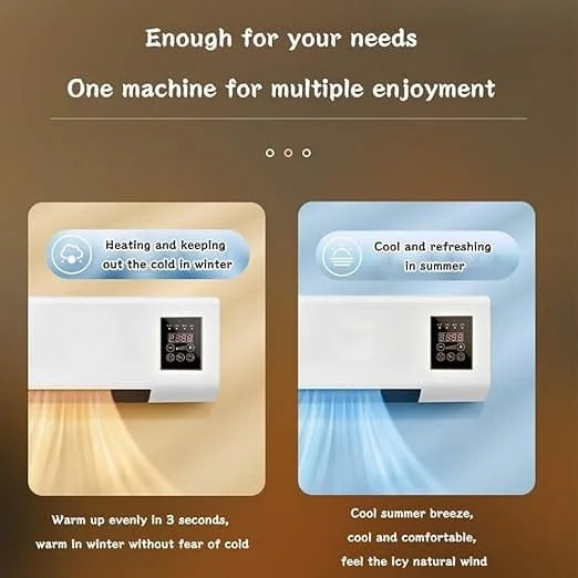 Mini Heater & Fan with Remote Control and 8-Hour Timer