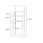 3-Shelf Over-Toilet Storage Rack – White – view 2
