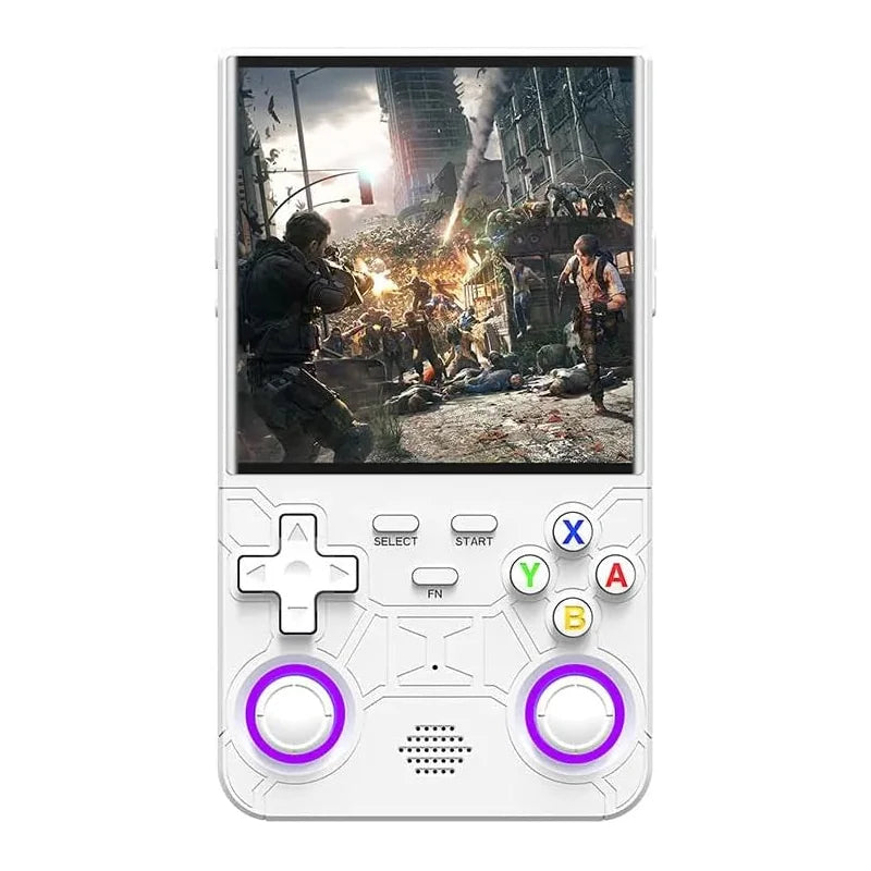 R36 Ultra 128GB white handheld console, full front view