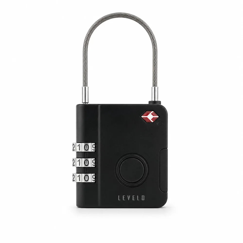 Levelo TabiLock TSA Smart Luggage Lock with Apple Find My – 3-Digit, IP65 – Black