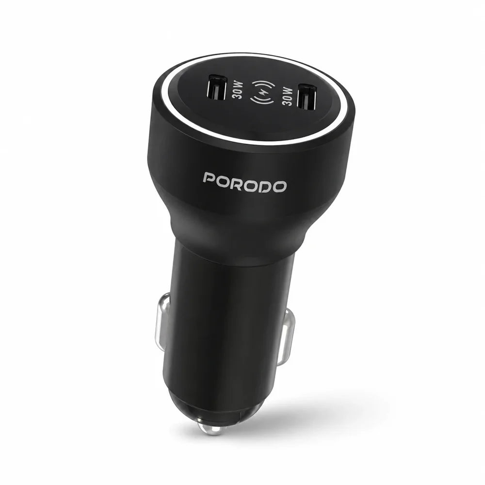 Porodo 30W Dual USB-C Car Charger + Apple Find My